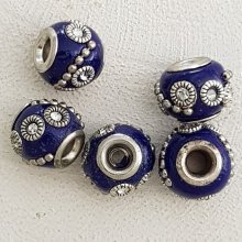 5 Round Beads 12/10 mm N°02