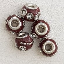 5 Round Beads 12/10 mm N°05