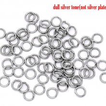 20 Open Junction Rings 07 mm Aged Silver