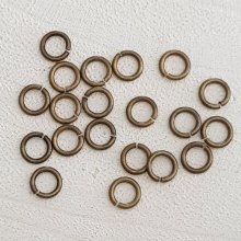 20 Open Junction Rings 06 mm Old Gold