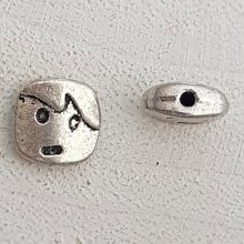 Metal bead Boy 3D silver N°02
