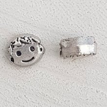 Metal bead Boy 3D silver N°03
