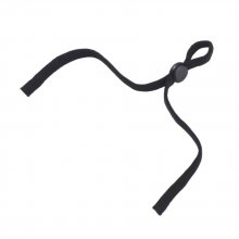 20 Black Elastic Cord Bands with Adjustable Buckle for Masks.