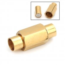 Stainless steel magnetic clasp 05 mm Gold N°01