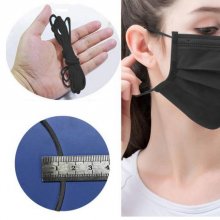 Elastic mask Polyester round 2.5 mm Black