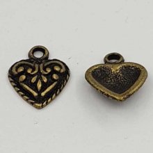 Heart charms N°30 Bronze