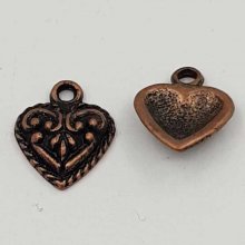 Heart charms N°30 Copper