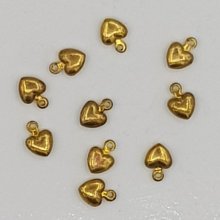 Heart charms N°37 golden aged