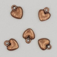 Heart charms N°38 Copper