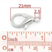 10 Carabiner clasps 21 x 12 mm.