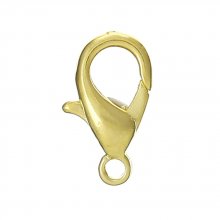 20 Clasps Carabiner 10 x 06 mm gold