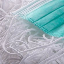 15 meters Elastic mask Polyester round 2.5 mm White