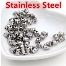 10 stainless steel earring pushers