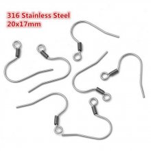 Earring holder Stainless steel hook N°08 x 5 pairs
