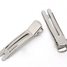 Set of 30 alligator clips - silver color 47 mm x 12 mm.