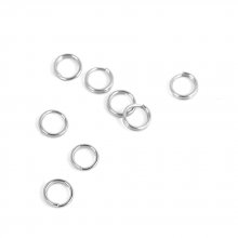 10 Double Junction Rings 05 mm Stainless steel