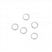 10 Double Junction Rings 08 mm Stainless steel