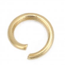10 Open Junction Rings 04 mm Stainless steel gold plated