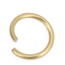 2 Open joint rings 05 mm Stainless steel gold plated