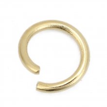 2 Open joint rings 05 mm Stainless steel gold N°02