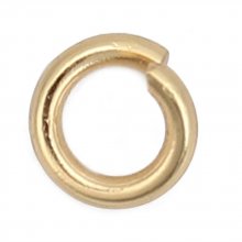 2 Open Junction Rings 04 mm Stainless steel gold plated N°03