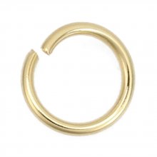 10 Open Junction Rings 06 mm Stainless steel gold plated