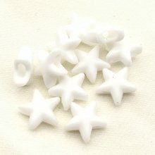 Elastic fastener with white rubber star buckle N°03 x 10 pieces