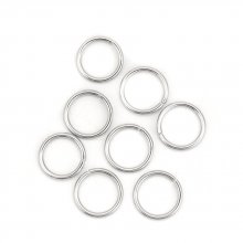 10 Open joint rings 13 mm Stainless steel