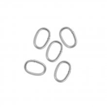 10 Open oval joint rings 07 X 4 mm Stainless steel