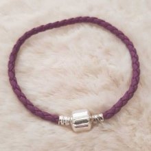 European Clip Bracelet Plain 01 FROM 15 TO 23 CM Purple