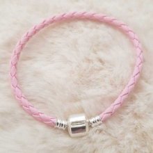 European Clip Bracelet Plain 01 FROM 15 TO 23 CM Pink