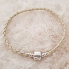 European Clip Bracelet Plain 02 FROM 15 TO 23 CM Dark Ivory