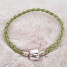 European Clip Bracelet Plain 02 FROM 15 TO 23 CM Green