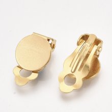 Earring Holder Clips Stainless Steel Gold Plate N°03