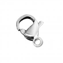 10 Stainless Steel Clasps Carabiner 12 x 07 mm.