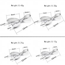 Stainless Steel Clasp 3 x 15 mm Silver