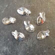 Pendant in faceted glass fish N°01-01