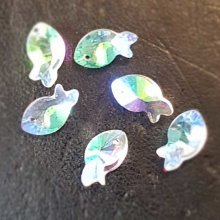 Pendant glass faceted fish N°01-02