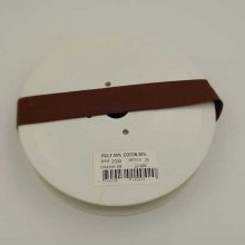 All textile plain bias 1 Meter collar 69 Brown