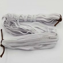 Flat mask elastic 5 mm white N°02 x 12 meters