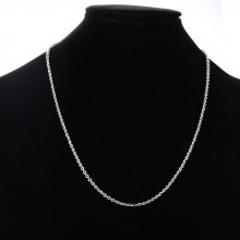 Necklace N°06-04 in stainless steel, 45 cm long