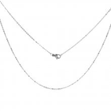Necklace N°06-00 in stainless steel, 46 cm long
