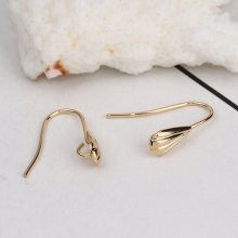 Earring holder N°28 Gold plated shell hook
