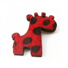 Giraffe Fur Red 26x34mm x 1