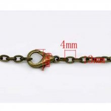 Necklace Bronze mesh forçat of 45.7 cm