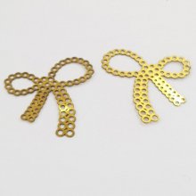 Charm Node N°24 Charm bow tie ribbon in gold metal