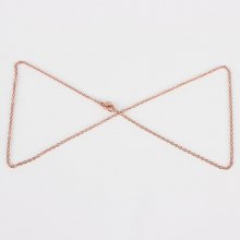 Necklace N°15 in stainless steel 45 cm (18") Pink gold