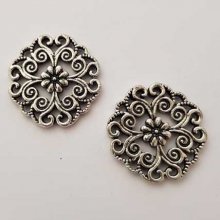 Miscellaneous Charm N°017 Silver Flower