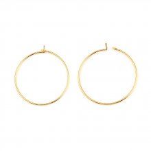 Gold plated 18K Gold Creole earring holder N°01-20 mm x 1 pair