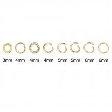 10 Gold Plated Open Junction Rings 03 mm